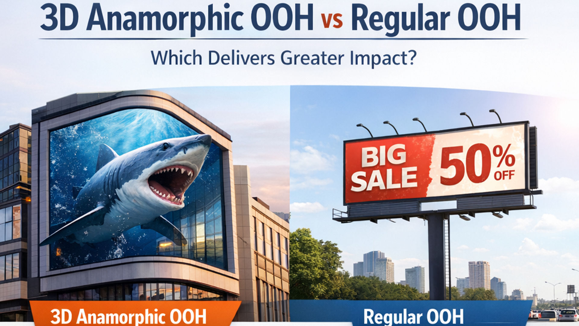 3D Anamorphic OOH vs Regular OOH